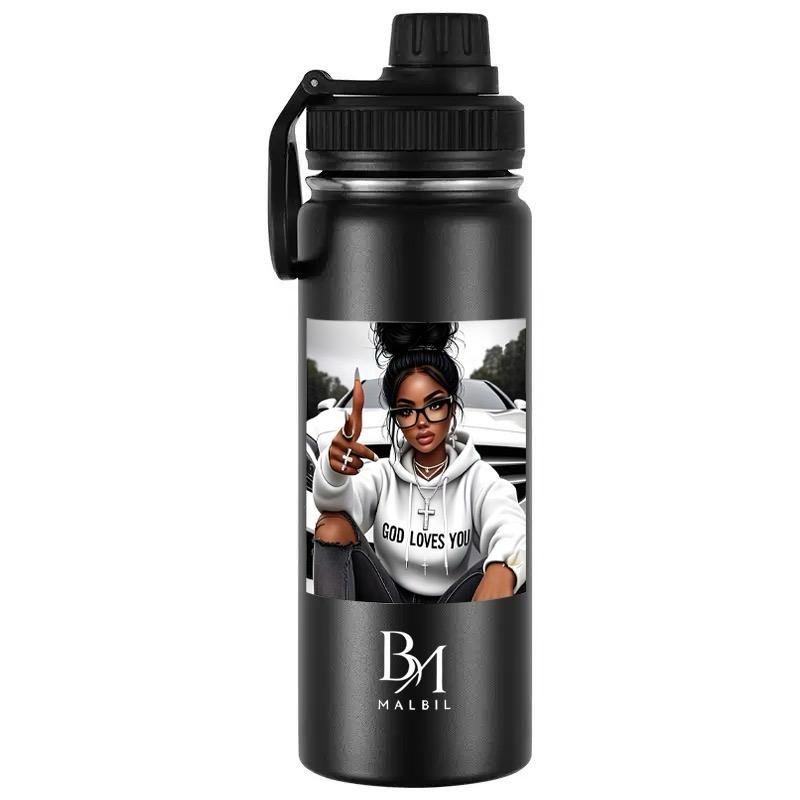 MALBIL 22 oz insulated stainless steel tumbler with magnetic phone holder